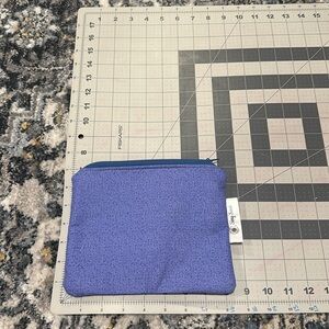 7x8 inch blue zipper pouch